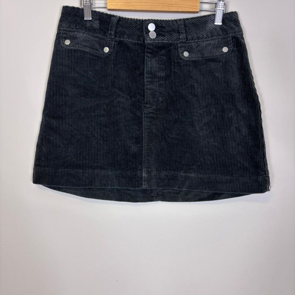 Abercrombie & Fitch Black Corduroy Mini Skirt Size 8